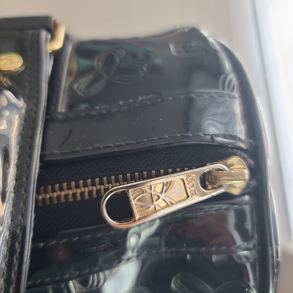 TNA Aritzia Tote Duffle Bag Puff Black Plastic Monogram 33005600 Travel FLAWED - Picture 6 of 16